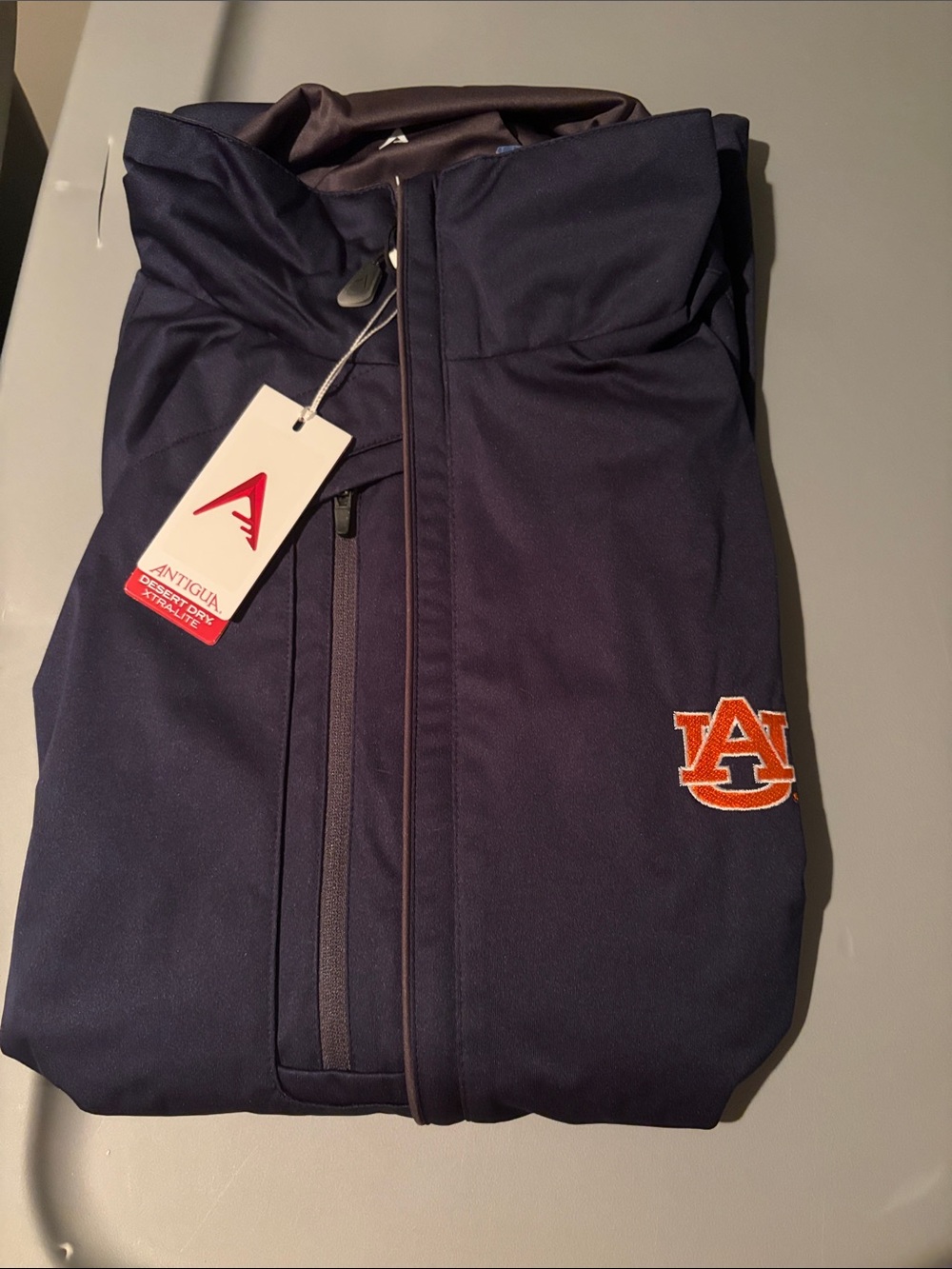 Antigua Navy Jacket with Auburn AU Logo